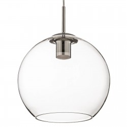 Balls - Chrome Globe Pendant ∅ 25 cm with Clear Glass Balls - Chrome Globe Pendant ∅ 25 cm with Clear Glass