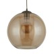 Searchlight-1621AM - Balls - Amber Glass with Antique Brass Globe Pendant ∅ 25 cm