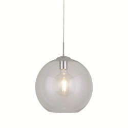 Balls - Chrome Globe Pendant ∅ 30 cm with Clear Glass Balls - Chrome Globe Pendant ∅ 30 cm with Clear Glass