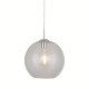 Searchlight-1621CL - Balls - Chrome Globe Pendant ∅ 25 cm with Clear Glass