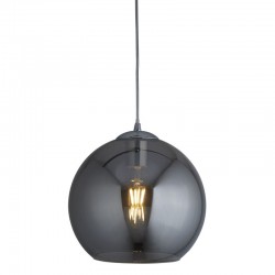 Balls - Smoked Mirrored Glass with Chrome Globe Pendant ∅ 25 cm