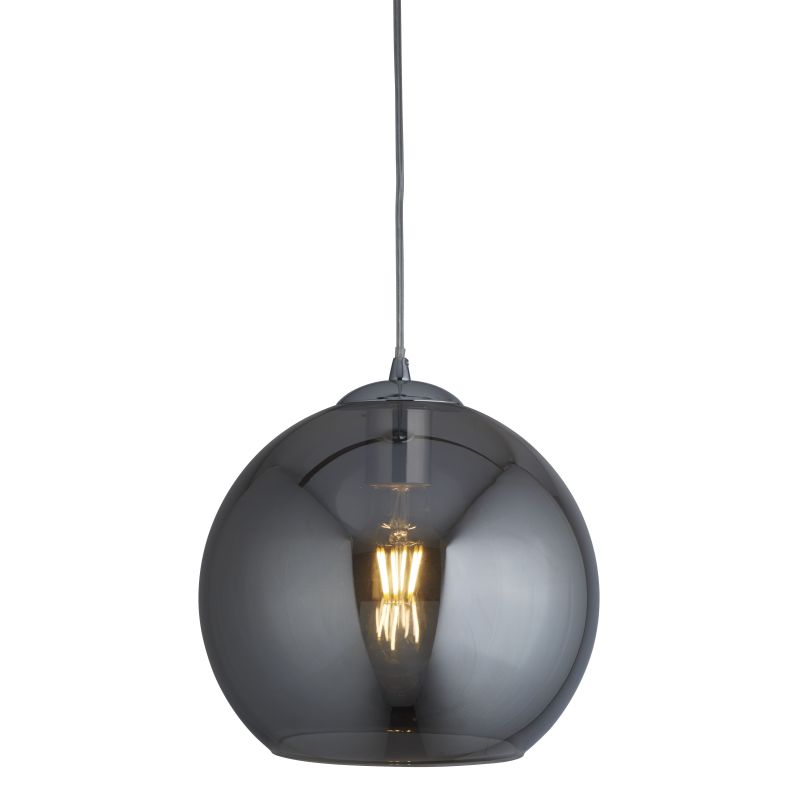 Searchlight-1635SM - Balls - Smoky Glass with Chrome Globe Pendant ∅ 35 cm