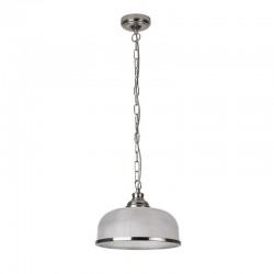 Bistro II - Textured Clear Glass & Satin Silver Pendant Bistro II - Textured Clear Glass & Satin Silver Pendant
