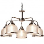 Bistro II - Textured Clear Glass & Satin Silver 5 Light Centre Fitting Bistro II - Textured Clear Glass & Satin Silver 5 Light Centre Fitting