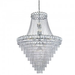 Louis Philipe - Chrome 28 Light Chandelier with Crystal Louis Philipe - Chrome 28 Light Chandelier with Crystal