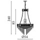 Searchlight-1711-11SB - Louis Philippe - Satin Brass 11 Light Chandelier with Crystal