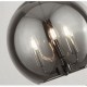 Ceiling Lights - Sphere - Smoky Glass & Black 3 Light Pendant Searchlight-1783-3SM - Sphere - Smoky Glass & Black 3 Light Pendant