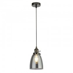 Camden - Smoked Mirrored Glass & Black Chrome Single Pendant Camden - Smoked Mirrored Glass & Black Chrome Single Pendant