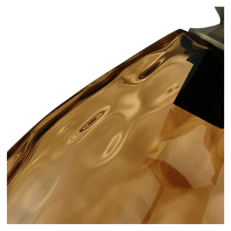 Ceiling Lights - Indiana - Texture Amber Glass with Antique Brass Single Pendant Searchlight-2019AM - Indiana - Texture Amber Glass with Antique Brass Single Pendant