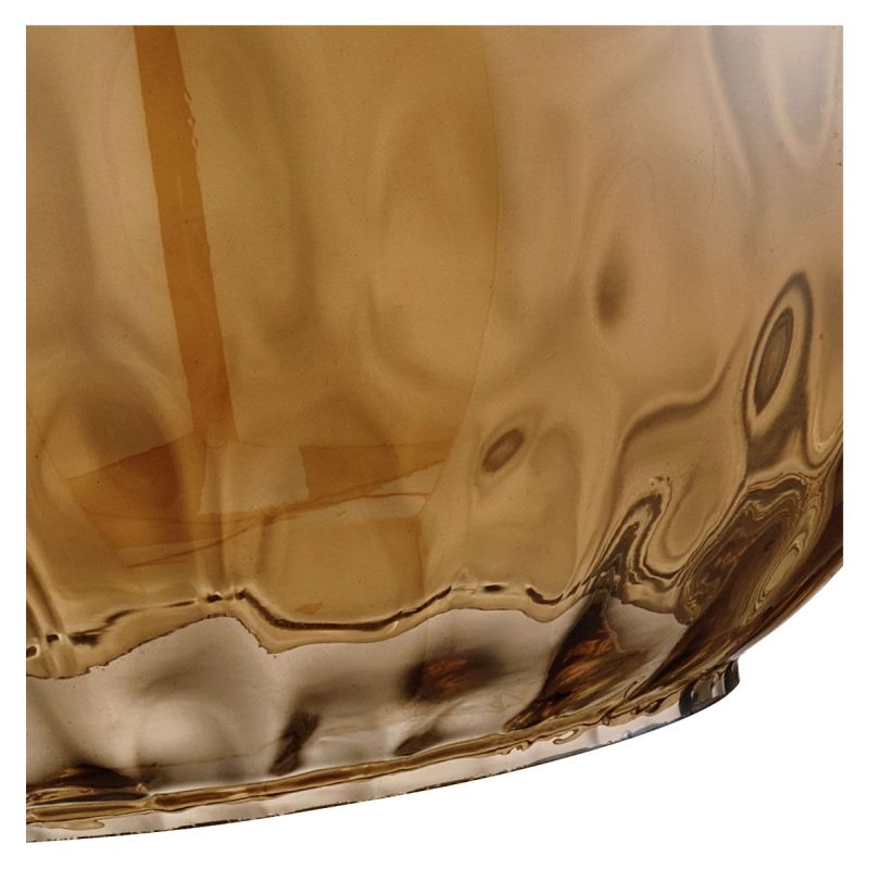 Ceiling Lights - Indiana - Texture Amber Glass with Antique Brass Single Pendant Searchlight-2019AM - Indiana - Texture Amber Glass with Antique Brass Single Pendant