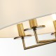 Searchlight-20894 - Knightsbridge - Antique Brass & White Fabric 5 Light Pendant
