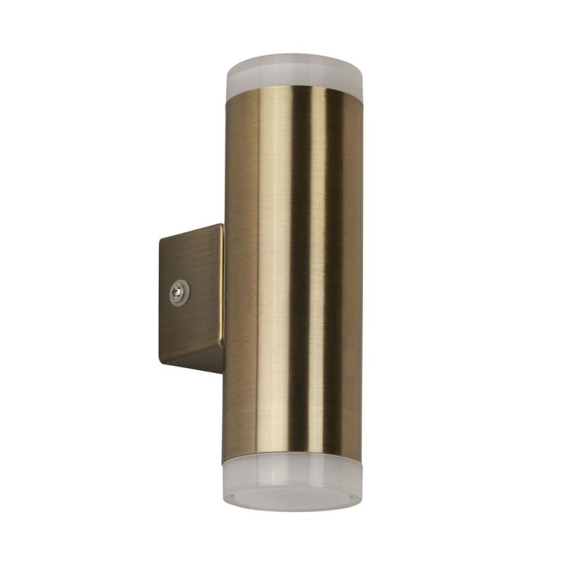 Searchlight-2100AB - Metro - Outdoor Antique Brass Up&Down LED Wall Lamp