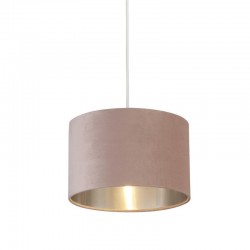 Drum - Shade Only - Pink Velvet Shade with Silver Inner Ø 28 cm Drum - Shade Only - Pink Velvet Shade with Silver Inner Ø 28 cm