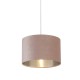 Searchlight-21027PI - Drum - Shade Only - Pink Velvet Shade with Silver Inner Ø 28 cm