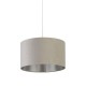 Searchlight-21035GY - Drum - Shade Only - Light Grey Velvet Shade with Silver Inner Ø 38 cm