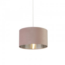Drum - Shade Only - Pink Velvet Shade with Silver Inner Ø 38 cm Drum - Shade Only - Pink Velvet Shade with Silver Inner Ø 38 cm