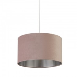 Drum - Shade Only - Pink Velvet Shade with Silver Inner Ø 38 cm Drum - Shade Only - Pink Velvet Shade with Silver Inner Ø 38 cm