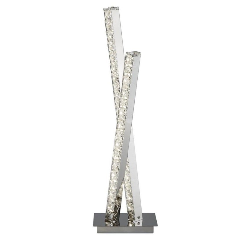 Searchlight-2111CC - Clover - Chrome LED Table Lamp with Crystal