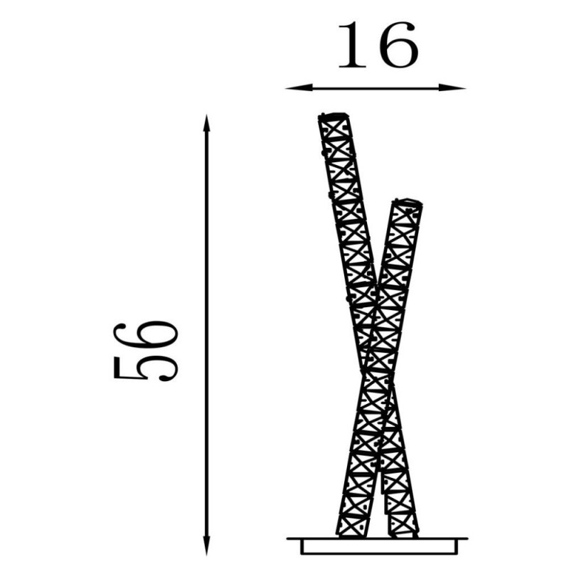 Searchlight-2111CC - Clover - Chrome LED Table Lamp with Crystal