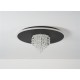 Searchlight-21126-32BK - Deluge - Black LED Flush with Crystal