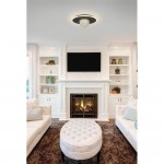 Deluge - Black LED Flush with Crystal