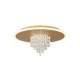 Searchlight-21126-32GO - Deluge - Gold LED Flush with Crystal