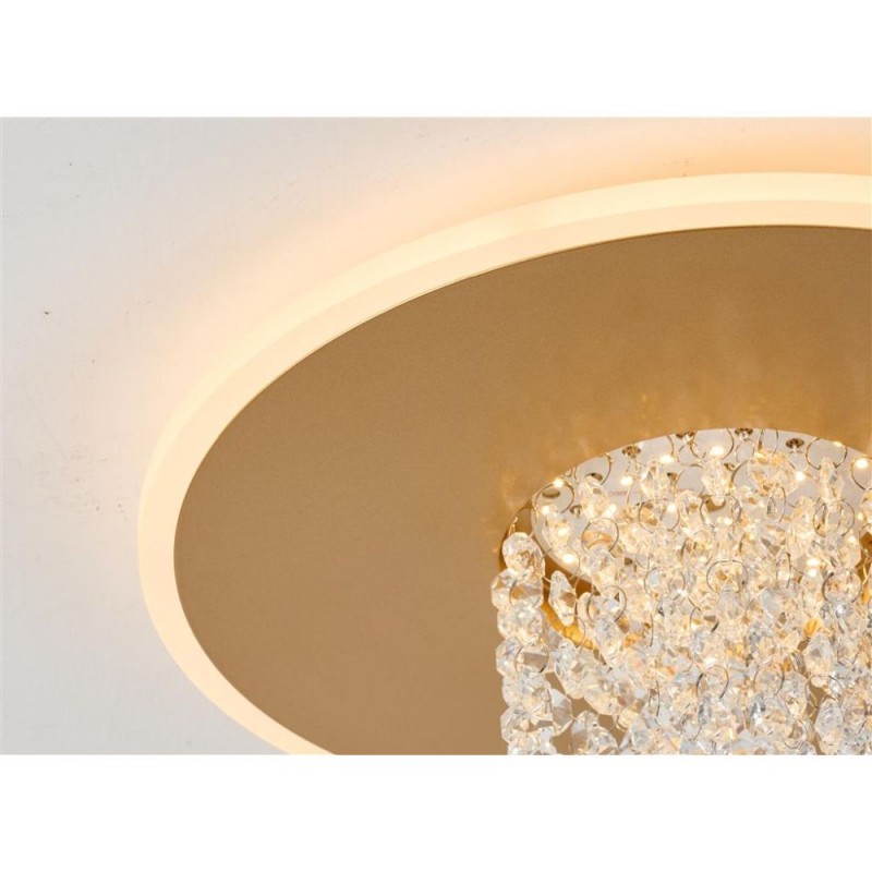 Searchlight-21126-32GO - Deluge - Gold LED Flush with Crystal