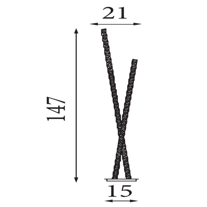 Searchlight-2112CC - Clover - Chrome LED Floor Lamp with Crystal