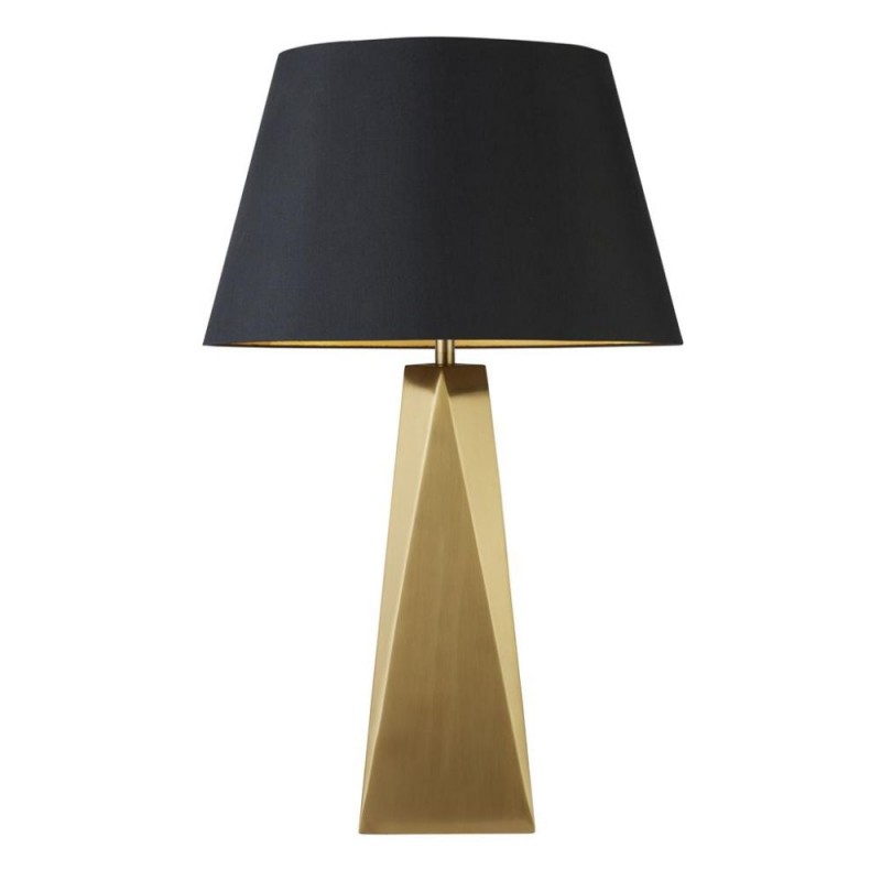 Searchlight-2213GO - Maldron - Gold Table Lamp with Black & Gold Shade