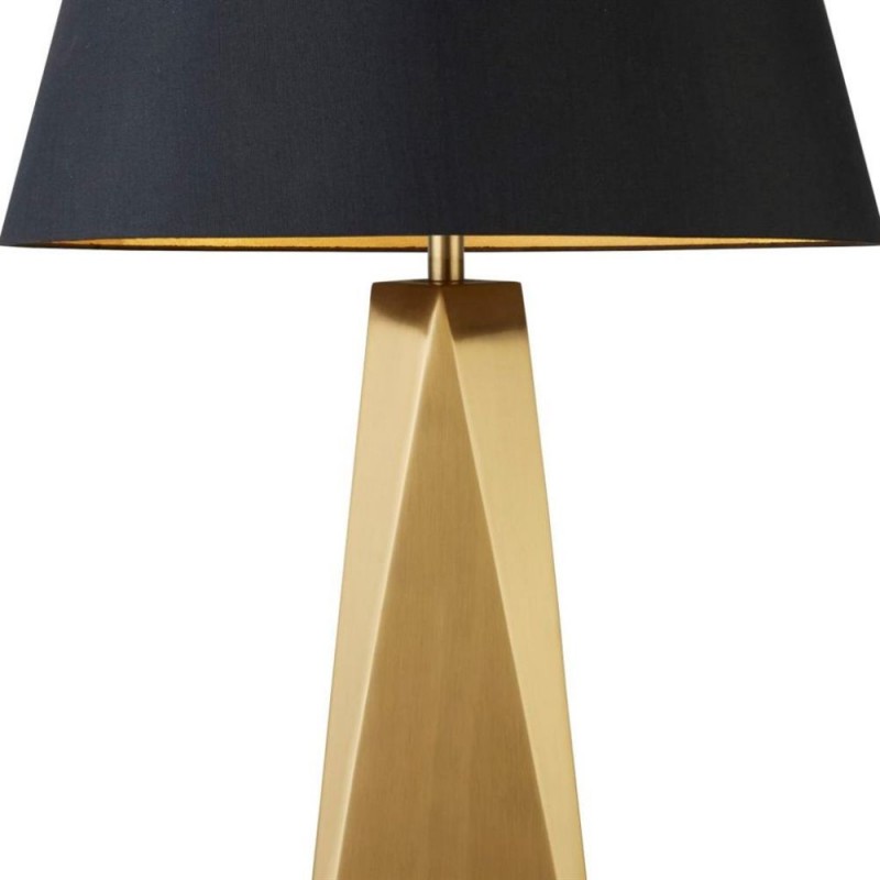 Searchlight-2213GO - Maldron - Gold Table Lamp with Black & Gold Shade