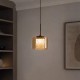 Searchlight-22321-1BZ - Tumblers - Bronze Pendant with Amber & Crystal Glass