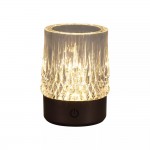 Tumblers - Bronze Rechargeable LED Table Lamp with Crystal Glass
