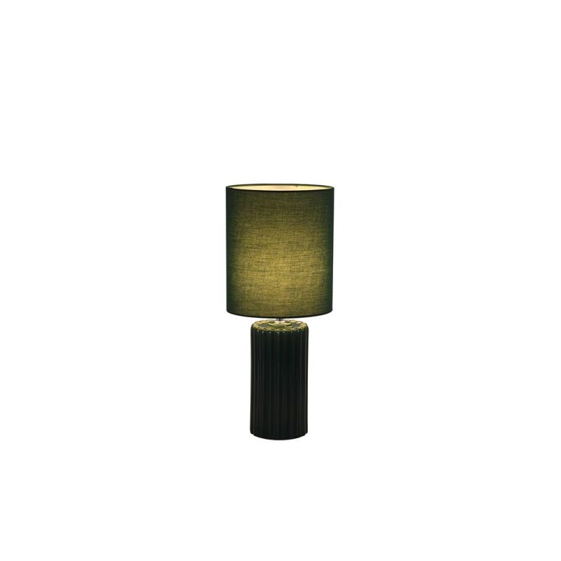 Searchlight-22353GR - Groove - Olive Green Ceramic Table Lamp