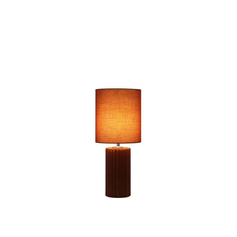 Searchlight-22353OR - Groove - Burnt Orange Table Lamp