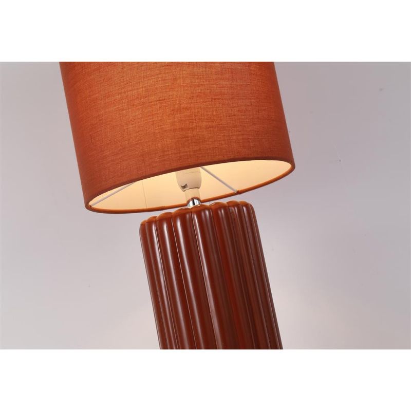 Searchlight-22353OR - Groove - Burnt Orange Table Lamp