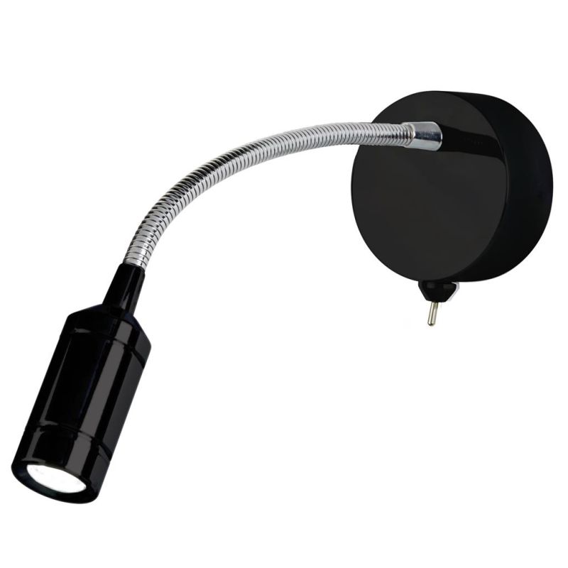 Searchlight-2256BK - Flexy Wall - Black & Chrome Adjustable Wall Lamp
