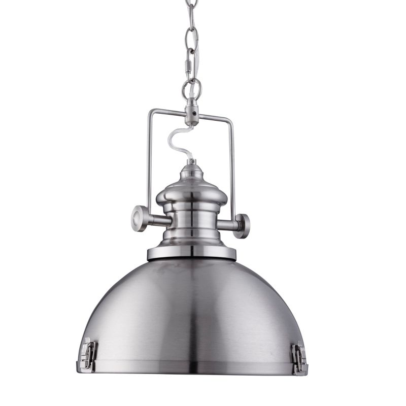 Searchlight-2297SS - Louisiana - Satin Silver Pendant with Diffuser