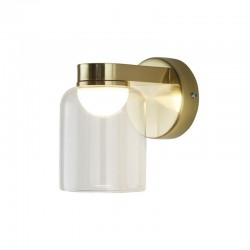Highball - Satin Brass LED Wall Lamp with Clear Glass IP44 Highball - Satin Brass LED Wall Lamp with Clear Glass IP44