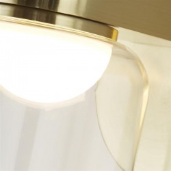 Highball - Satin Brass LED Wall Lamp with Clear Glass IP44 Highball - Satin Brass LED Wall Lamp with Clear Glass IP44