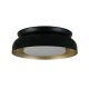 Searchlight-23122BGO - Kendal - Black & Gold Flush with White Diffuser