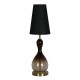 Searchlight-23186BK - Marakesh - Black Ombre Glass Table Lamp with Black Linen Shade