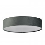 Drum - Grey Velvet 3 Light Flush Drum - Grey Velvet 3 Light Flush