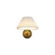 Searchlight-23310GO - Danish - Gold LED Wall Lamp with White Pleated Shade