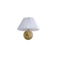 Searchlight-23310GO - Danish - Gold LED Wall Lamp with White Pleated Shade