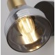 Searchlight-23801-1SM - Westminster - Black & Satin Brass Spotlight with Smoked Glass