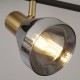 Searchlight-23801-4SM - Westminster - Black & Satin Brass 4 Spotlights with Smoked Glasses