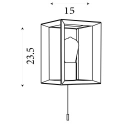 Heaton - Brushed Silver & Gold Wall Lamp