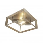 Heaton - Brushed Silver & Gold 2 Light Flush