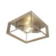 Searchlight-2412-2SI - Heaton - Brushed Silver & Gold 2 Light Flush