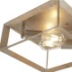 Searchlight-2412-2SI - Heaton - Brushed Silver & Gold 2 Light Flush